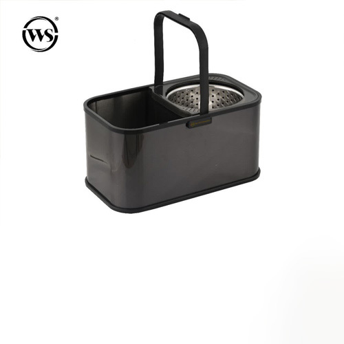  سطل و تی چرخشی تمام استیل نگیر WS کد SS20 | لوازم خانه و آشپزخانه نیکیا هوم 